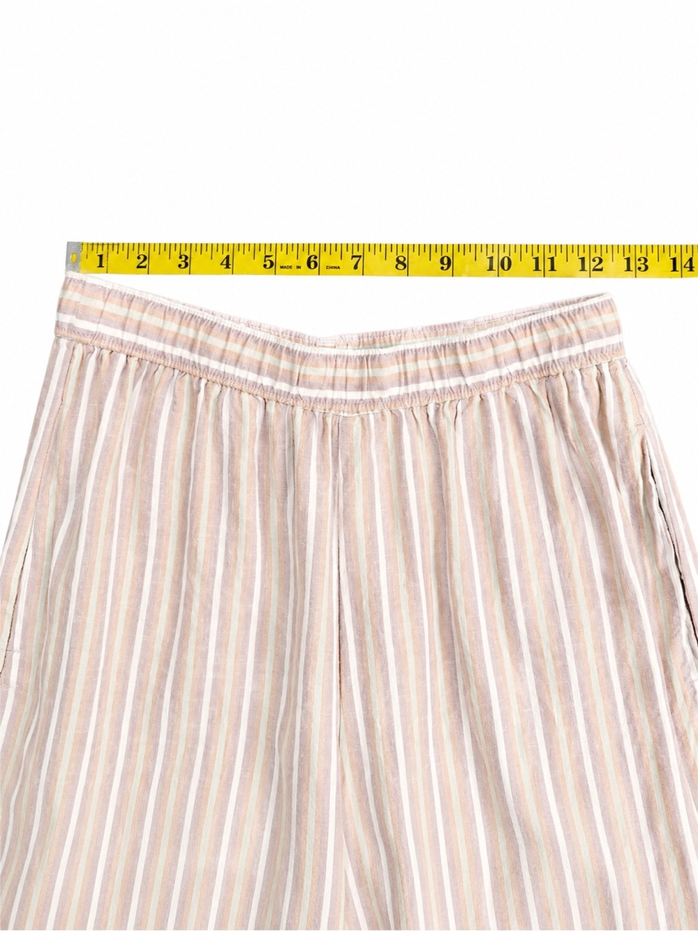 Patagonia Hemp Lyocell Wide Leg Crop Pants Boho Hippie Coastal Stripped XS - Picture 6 of 7